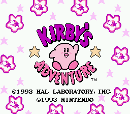 Kirby's Adventure title screenshot